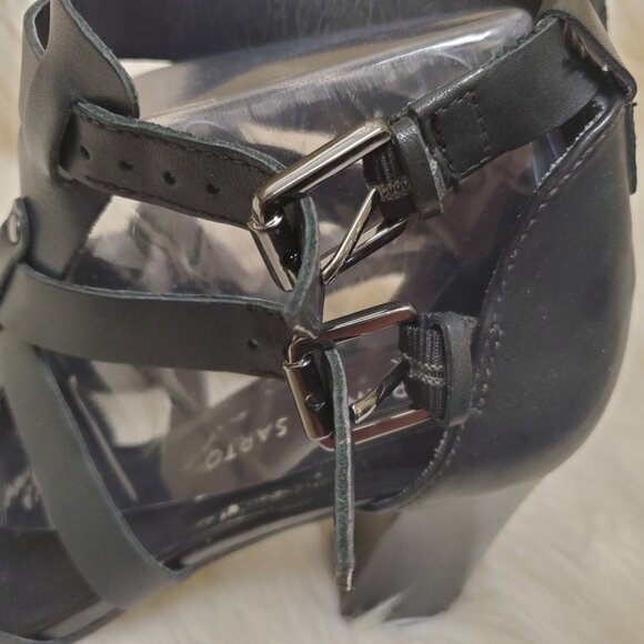 Franco Sarto Jayda Strappy Buckle Heeled Sandals SZ 8 - Picture 7 of 12